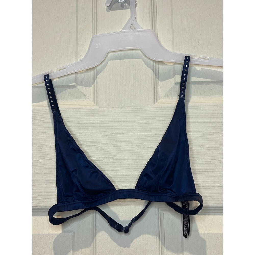 Victoria's Secret Triangle Bikini Top with Rhinestone Straps